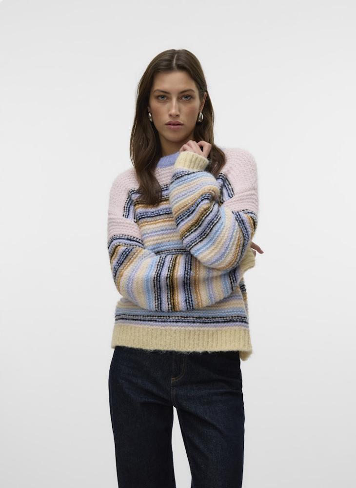 VERO MODA Crew Neck Ribbed Sweater - Image 1