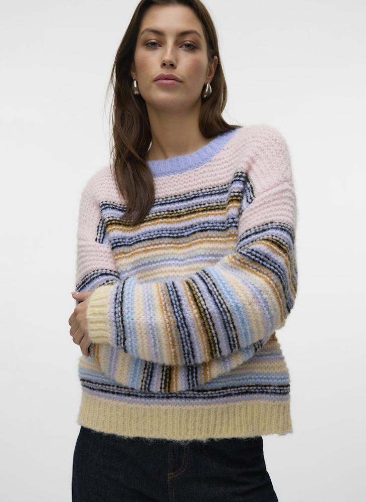 VERO MODA Crew Neck Ribbed Sweater - Image 3