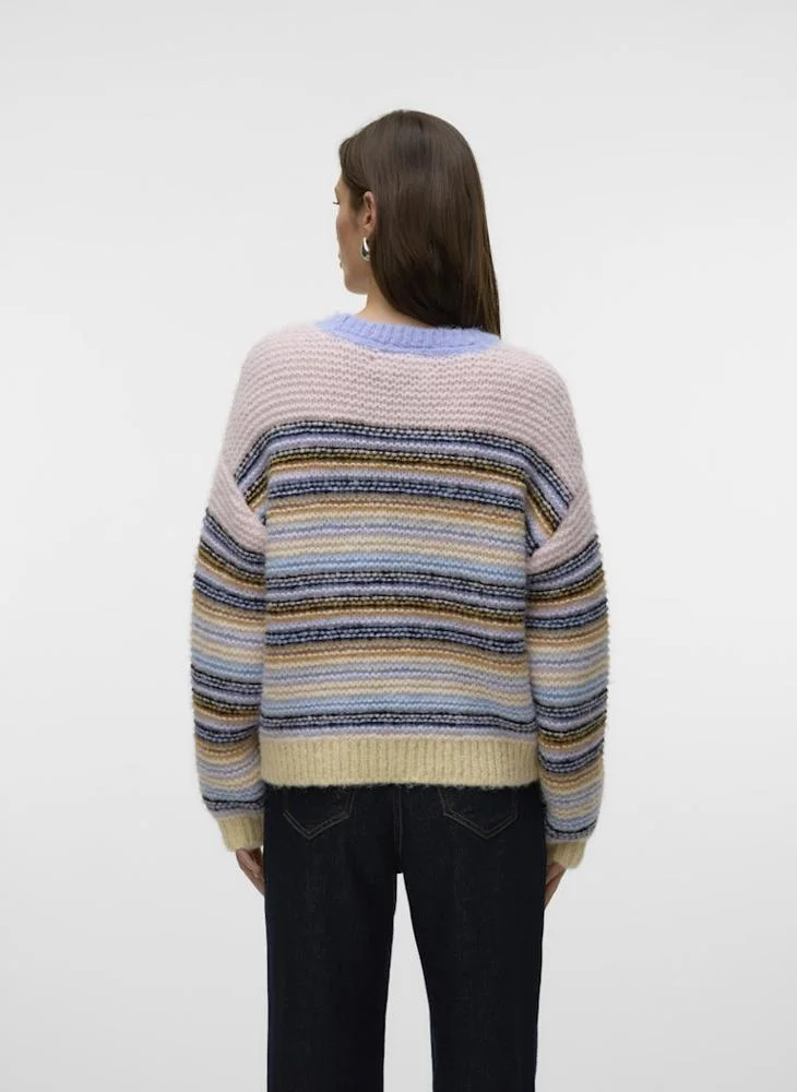 VERO MODA Crew Neck Ribbed Sweater
