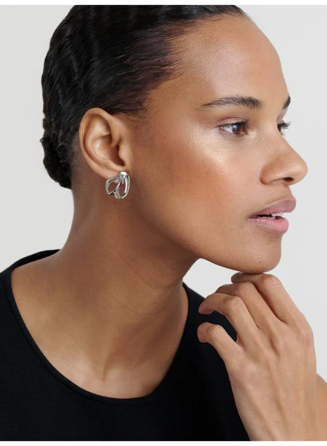 تيد بيكر Leah Abstract Leaf Stud Earrings