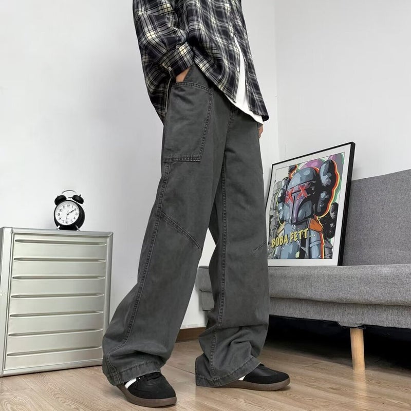 Unisex Classic Denim Jeans Loose Fit Daily Outdoor Wear - Image 2