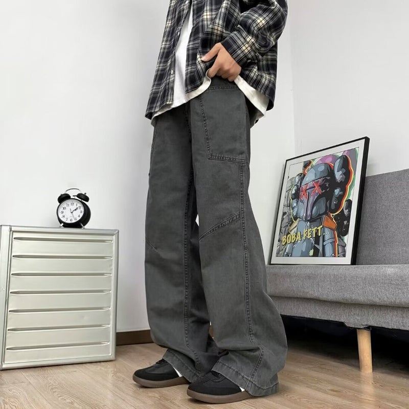 Unisex Classic Denim Jeans Loose Fit Daily Outdoor Wear - Image 5
