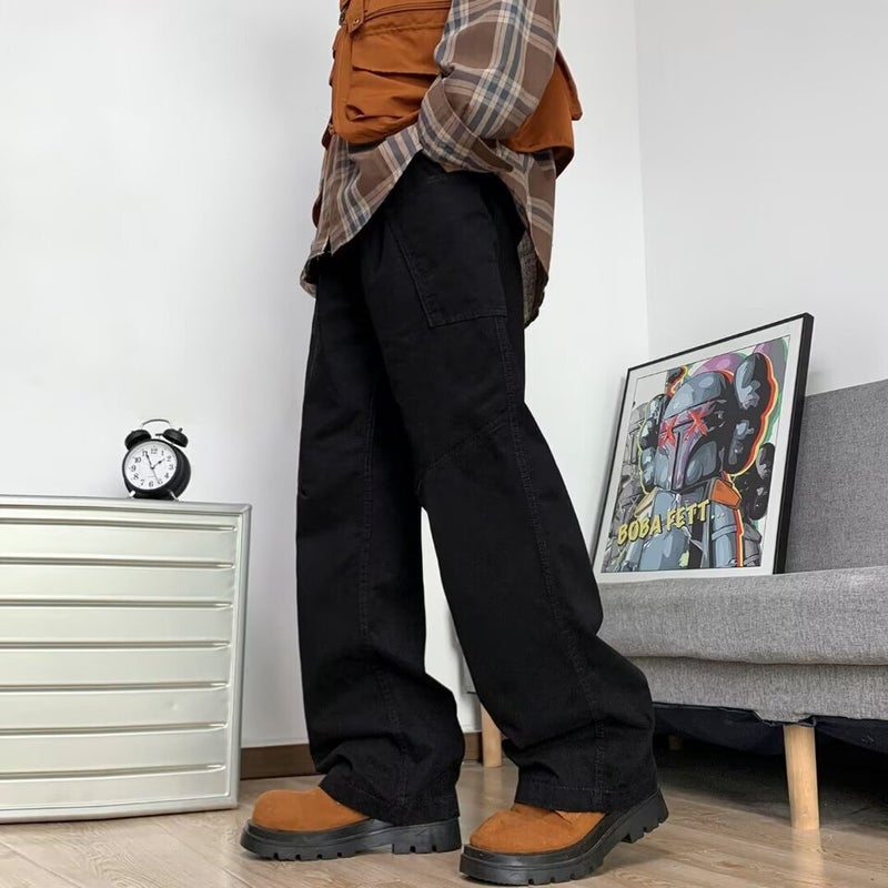 Unisex Classic Denim Jeans Loose Fit Daily Outdoor Wear - Image 1