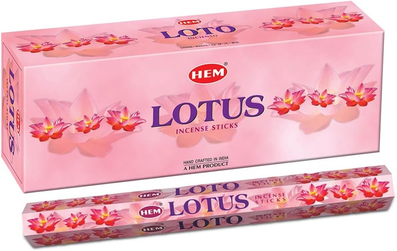 HEM Lotus Incense Sticks - Box of Six 20 Stick Tubes for Spirituality and Relaxation - Image 1