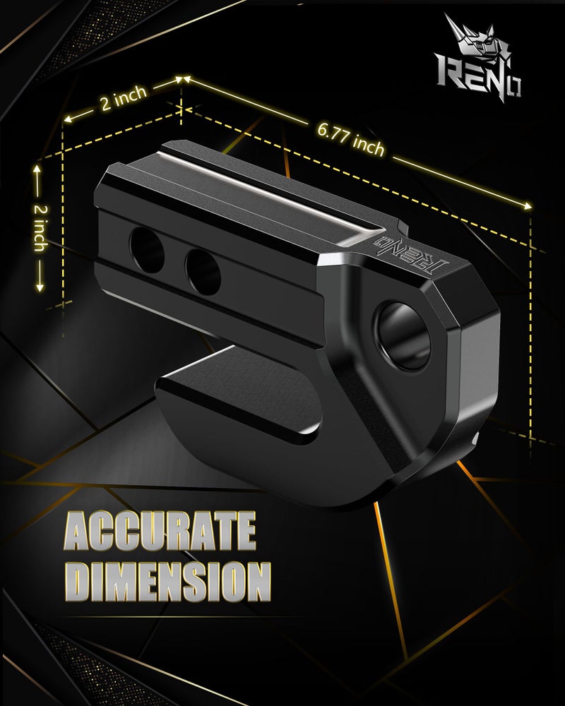 RENO Hitch Slider, 2" Receiver Slider Skid Protection 45,000 lbs Compatible with 3/4" D-Ring or Soft Shackle for Trucks Off-Road Vehicle Towing Recovery Hitch Protection (Aluminum, Black) - Image 4