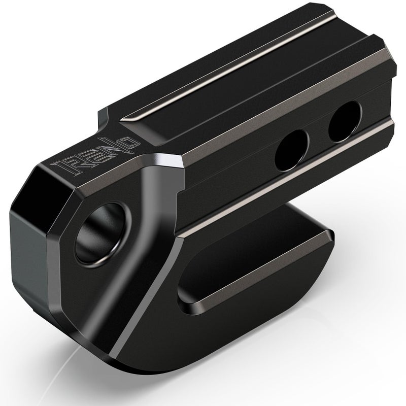 RENO Hitch Slider, 2" Receiver Slider Skid Protection 45,000 lbs Compatible with 3/4" D-Ring or Soft Shackle for Trucks Off-Road Vehicle Towing Recovery Hitch Protection (Aluminum, Black) - Image 1