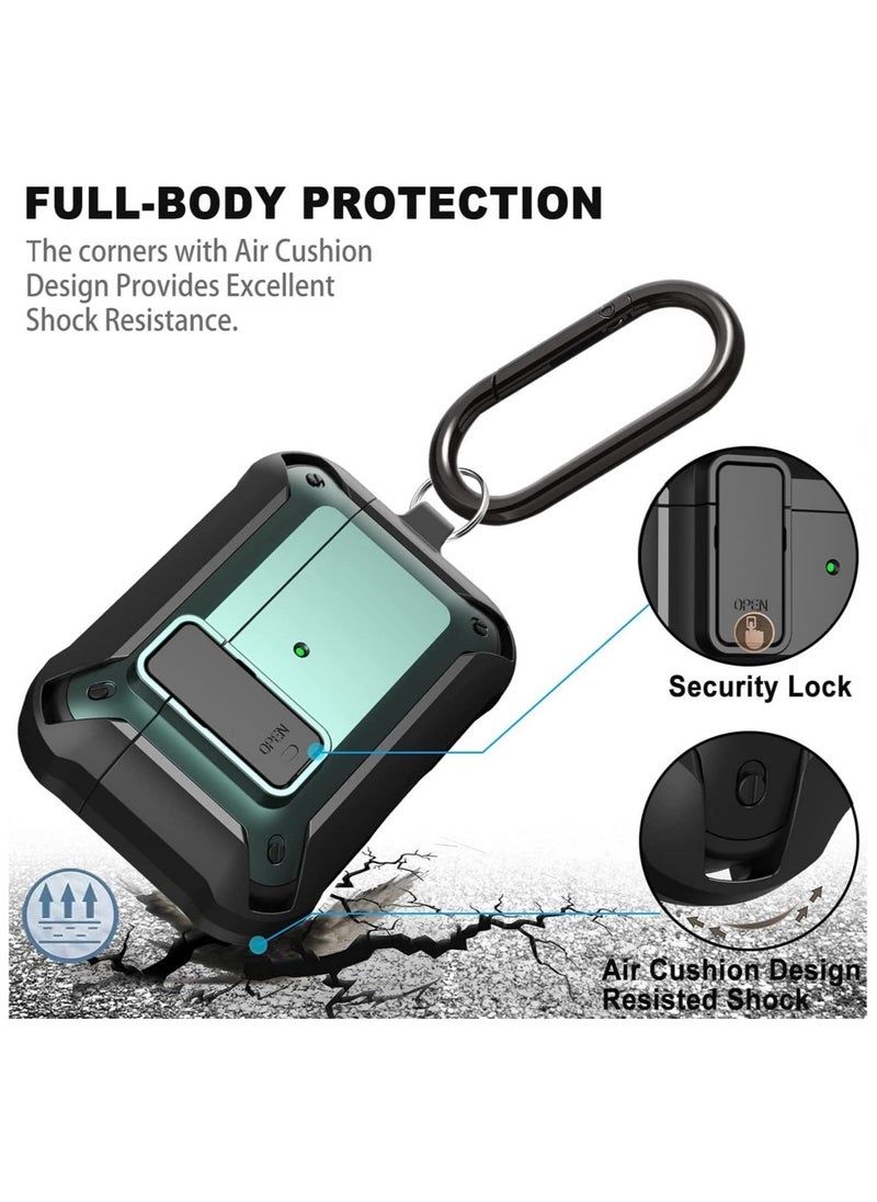 BGM - Upgraded [Secure Lock] Armor Airpod Pro Case, Fibuntun Shockproof AirPods Pro Cover Cool iPod Pro Case Designed for Apple Air Pod Wireless Pro Cases for Men Women - Image 1