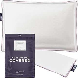 Lincove Lincove 100% Cotton Sateen Pillow Protector Cover - Zipper Pillow Covers - 500 Thread Count Luxury Cotton - Zippered  - Image 1