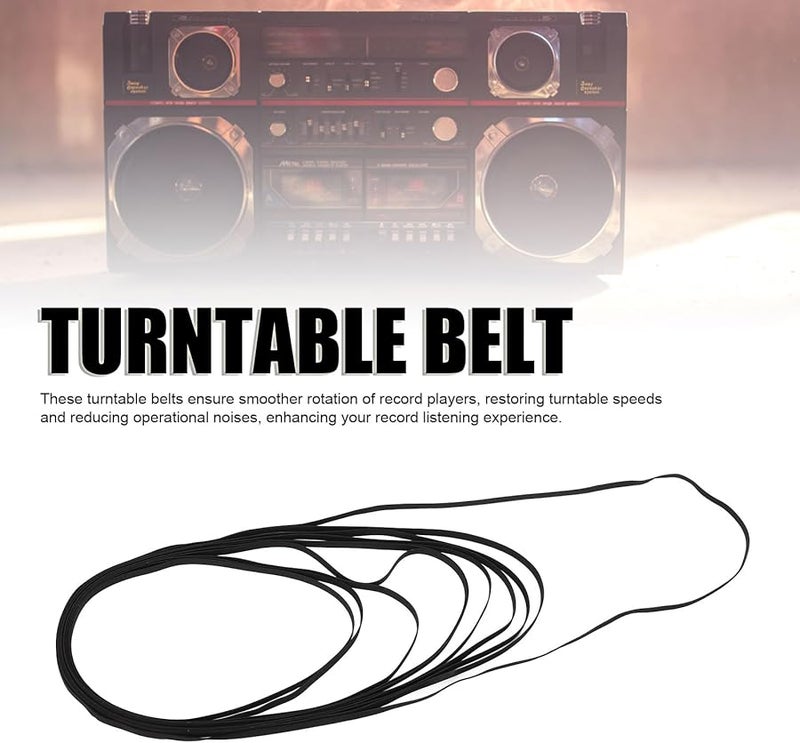 10 قطعة من حزام الطاولة الدوارة من المطاط للاستبدال للجرامافون ومشغل الأقراص المضغوطة وأقراص الفيديو الرقمية - Image 5