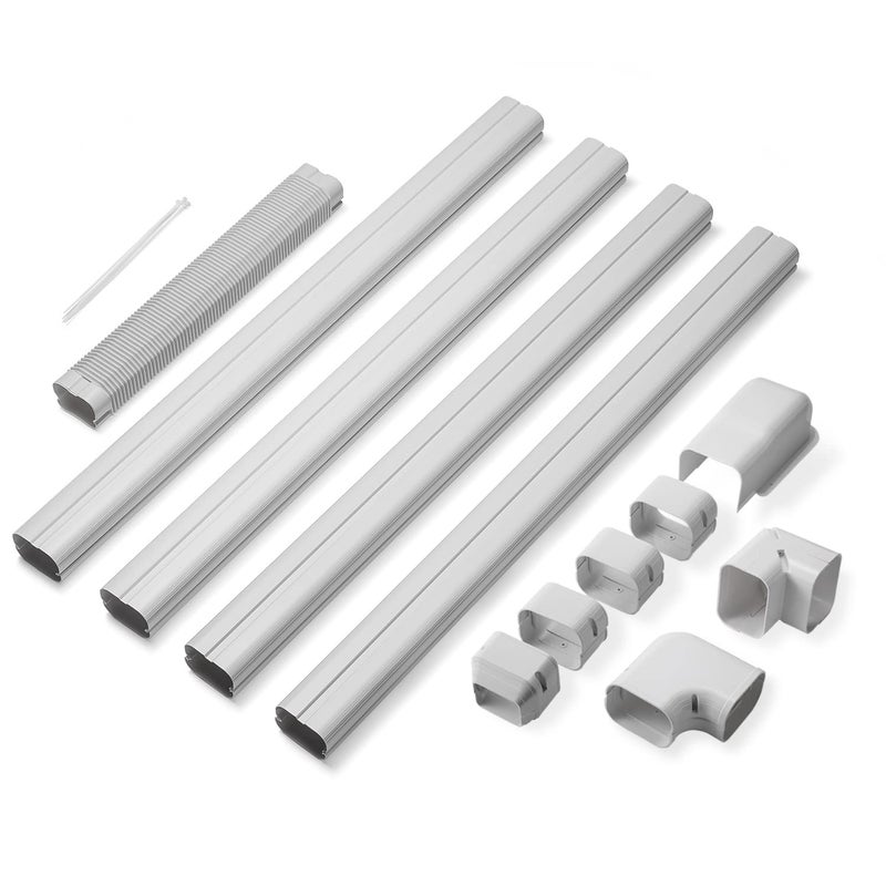 TURBRO 3 W x 14 L Decorative PVC Line Cover Kit for Mini Split and Central Air Conditioners AC Heat Pumps Systems