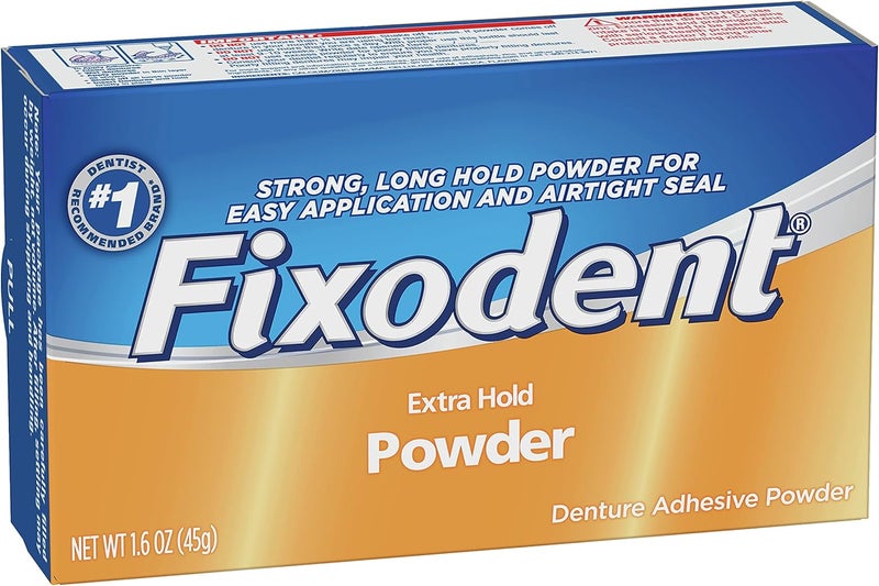 Fixodent Extra Hold Denture Adhesive Powder - 1.6 Oz - Image 1