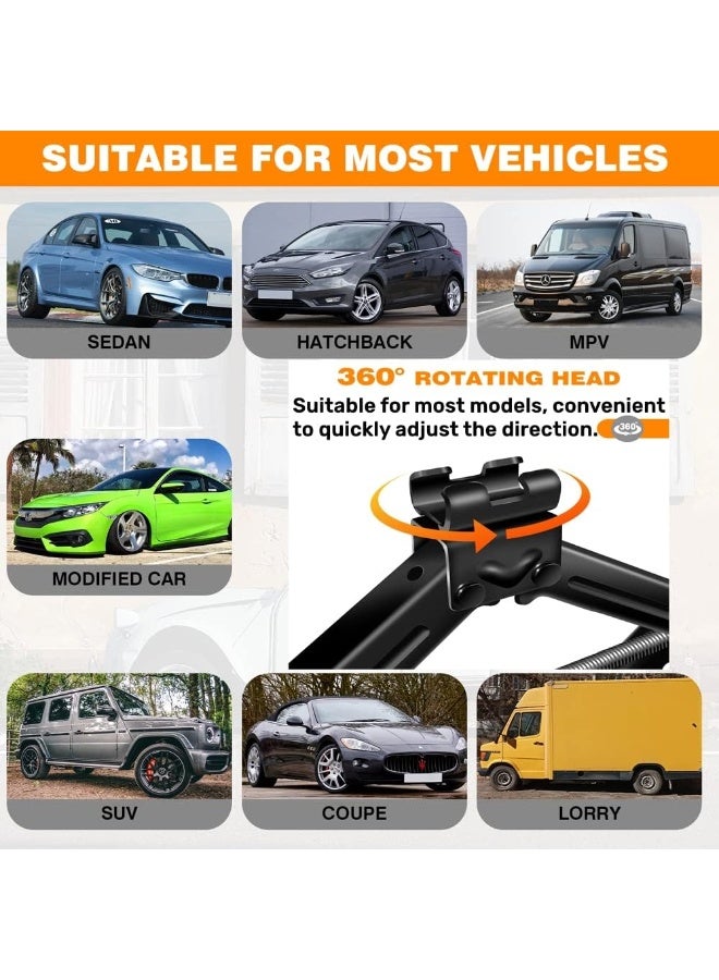 طقم رافعة مقص فولاذية 2 طن ومفتاح عجل تلسكوبي - أدوات طوارئ شاملة - جودة عالية لـ إصلاح إطارات السيارات والشاحنات الخفيفة - Image 5