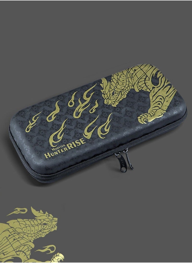 Generic - Carrying Case Compatible with Nintendo Switch OLED  Gaming Case with 10 Game Cards Holders, Portable Hardshell Protective Storage Bag Waterproof Console Accessories Case（MONSTER HUNTER WORLD） - Image 1