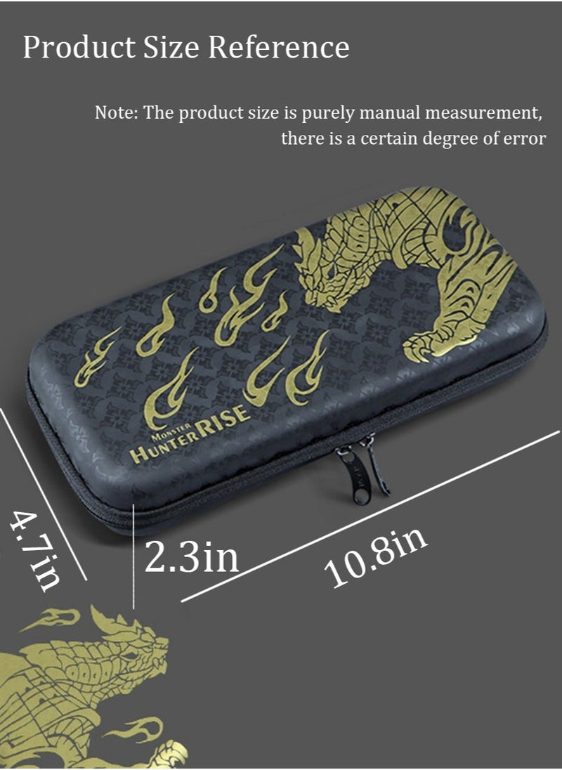 Generic - Carrying Case Compatible with Nintendo Switch OLED  Gaming Case with 10 Game Cards Holders, Portable Hardshell Protective Storage Bag Waterproof Console Accessories Case（MONSTER HUNTER WORLD） - Image 1