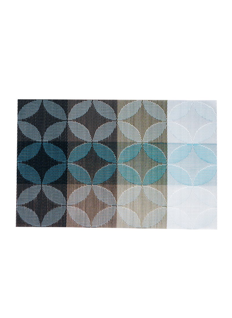 Home - Non-Slip Woven Vinyl Insulation Place Mat 30 x 45 cm Heat Resistant Tabletop Placemat Washable Table Mats for Home Restaurants and Party Decoration - Image 1
