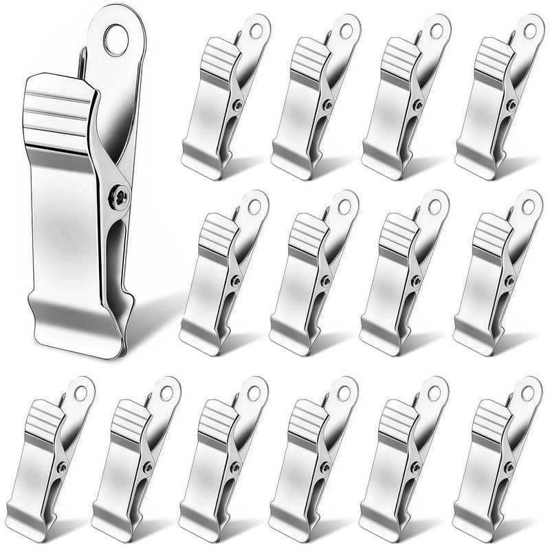 AVERZELLA 20 Pcs Small Metal Clips Spring Mini Clamps for Crafts, Metal Clamps for Baking, Stainless Steel Small Clips for Backdrop Office Paper Hanging Lights, Spring Clamps Alligator Clips - Image 1