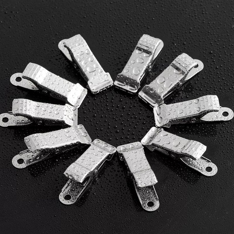 AVERZELLA 20 Pcs Small Metal Clips Spring Mini Clamps for Crafts, Metal Clamps for Baking, Stainless Steel Small Clips for Backdrop Office Paper Hanging Lights, Spring Clamps Alligator Clips - Image 3