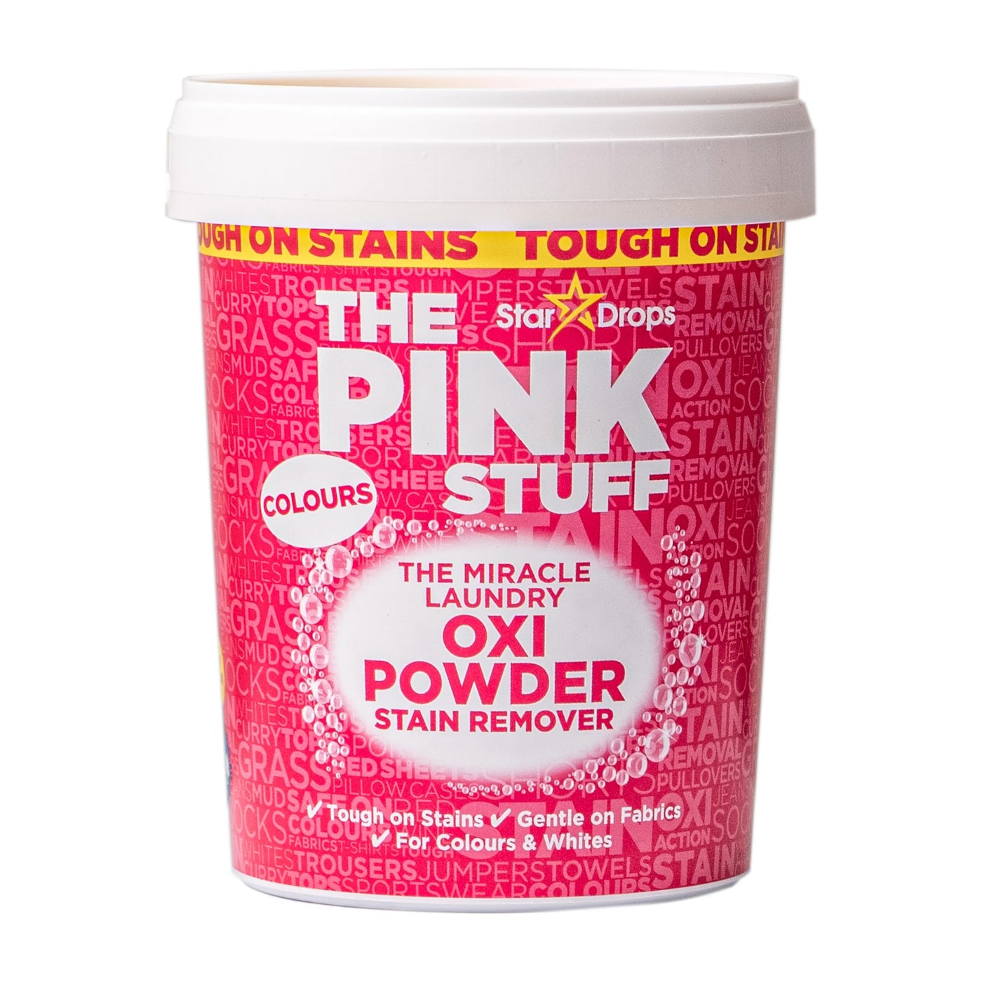 THE PINK STUFF Stardrops The Pink Stuff Miracle Laundry Oxi Powder Stain Remover for Colours, 1kg