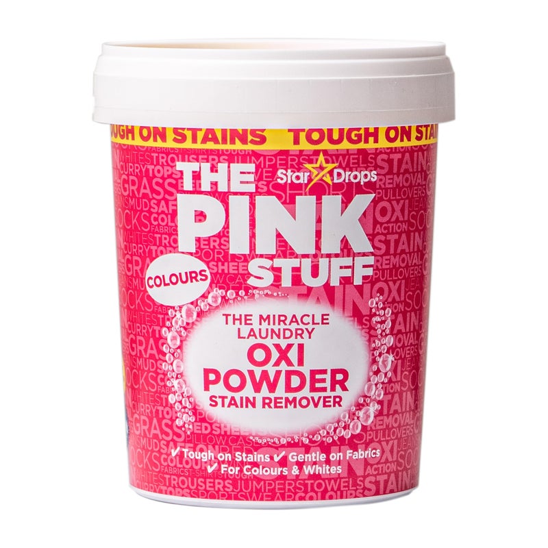 THE PINK STUFF Stardrops The Pink Stuff Miracle Laundry Oxi Powder Stain Remover for Colours, 1kg - Image 1