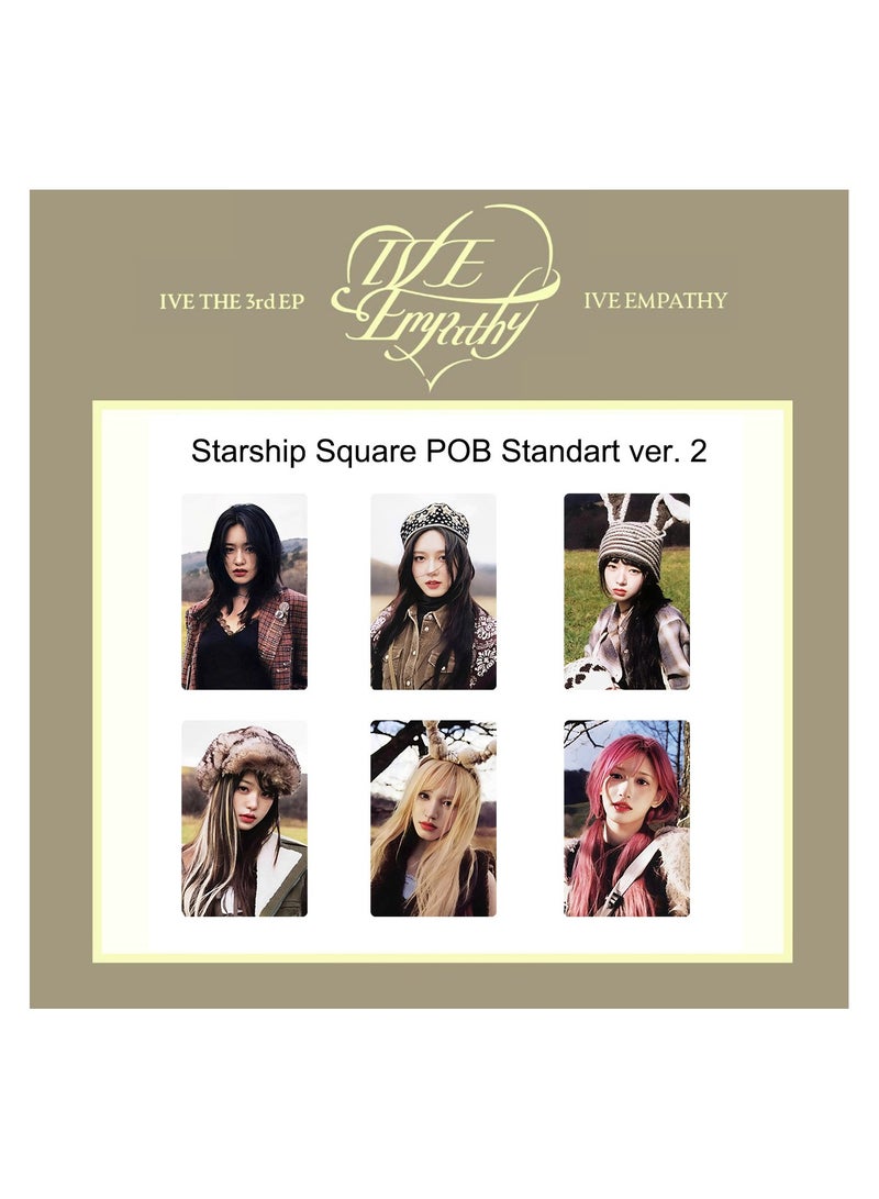 NIBEMINENT 6 Pcs Kpop IVE - Empathy Lomo Cards Card For Fans Collection Gifts