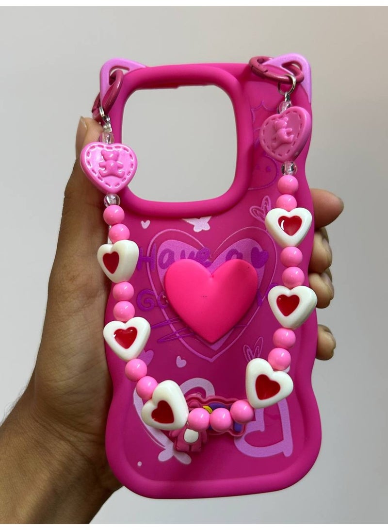 A new cartoon-designed back cover in the shape of a heart with the word BABY on it, compatible with the Honor X6C phone. - Image 1