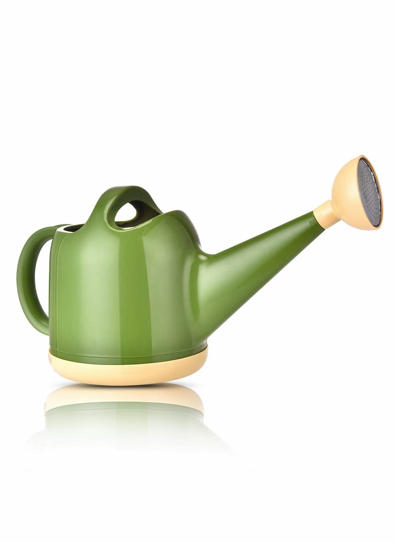 Y&D Watering Can with Sprinkler Head, 1 Gallon Plant Long Stem Spout for House Indoor Outdoor Flower Decorative Modern Garden Pot (4L, Green) - Image 1