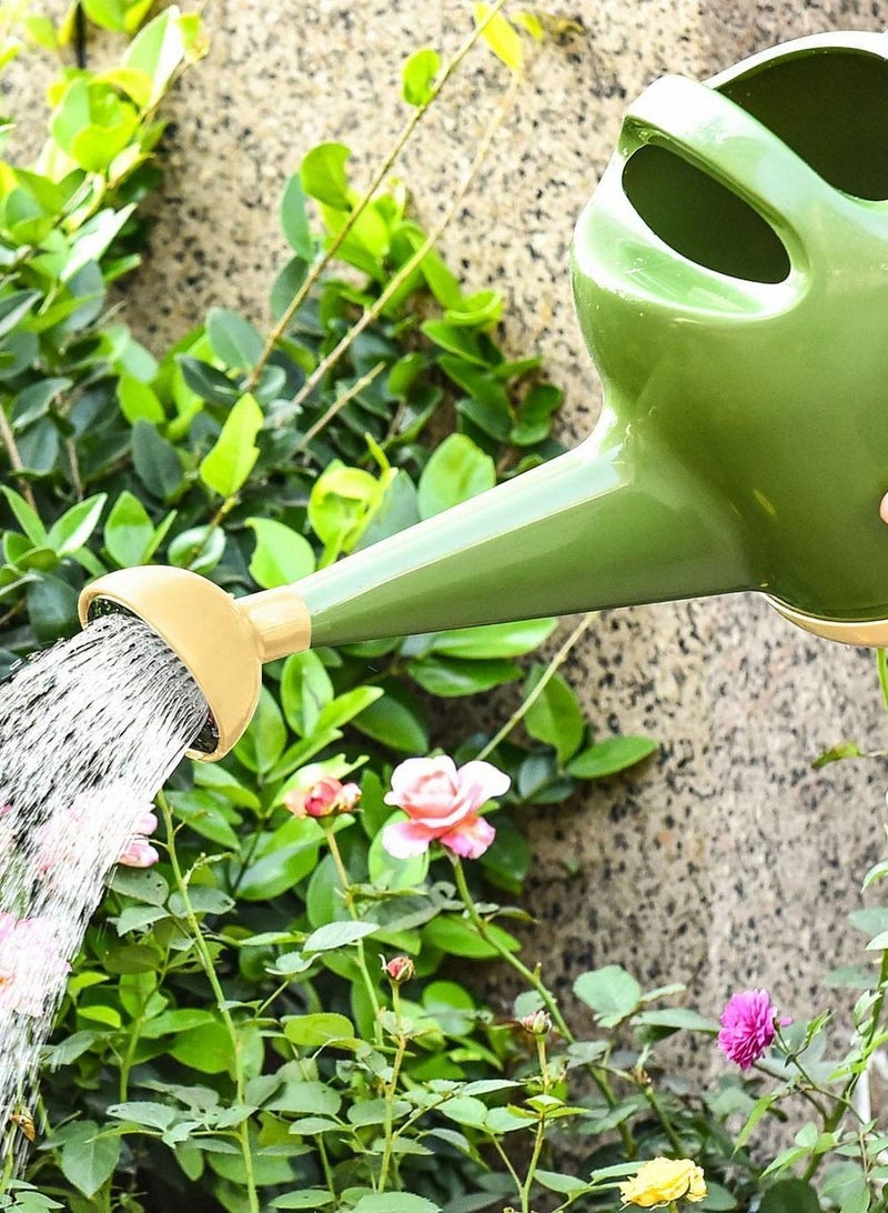 Y&D Watering Can with Sprinkler Head, 1 Gallon Plant Long Stem Spout for House Indoor Outdoor Flower Decorative Modern Garden Pot (4L, Green) - Image 2