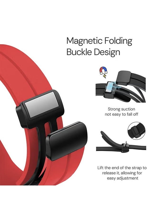 JAJEEK Silicone Watch Band For CMF by Nothing Watch Pro/Watch Pro 2 Watchband Bracelet Magnetic Folding Buckle Soft Silicone Replacement Straps for Men Women - Image 2