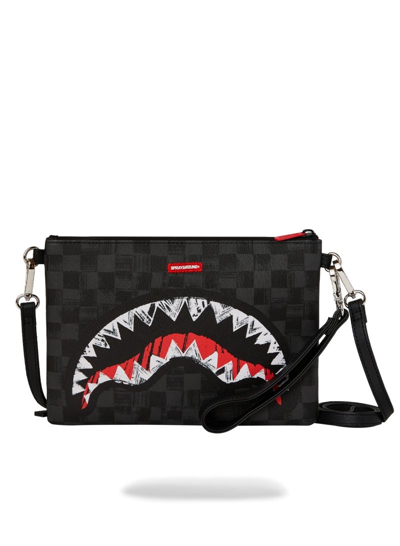SPRAYGROUND SG SCRIBBLE SHARK CROSSOVER CLUTCH - Image 1