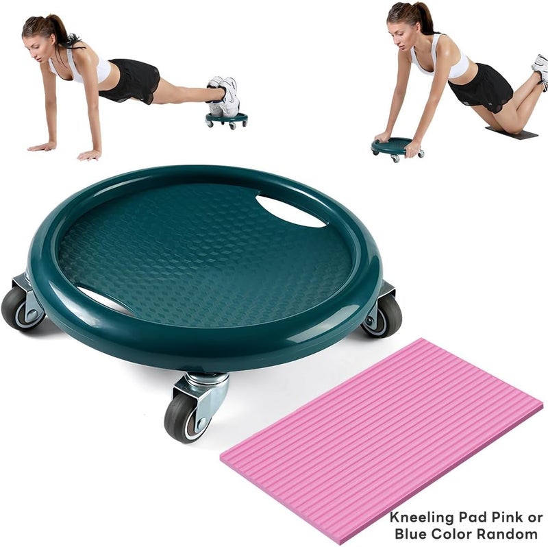 ETG Multifunctional Silent Ab Roller with Knee Pad (29x29x8.5cm) - Home Gym Quiet Abdominal Wheel - Image 1