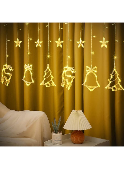 Christmas Lights for Window Bell Elk Curtain Lights 138 LED Christmas Lights 9.84ft for Christmas Decorations