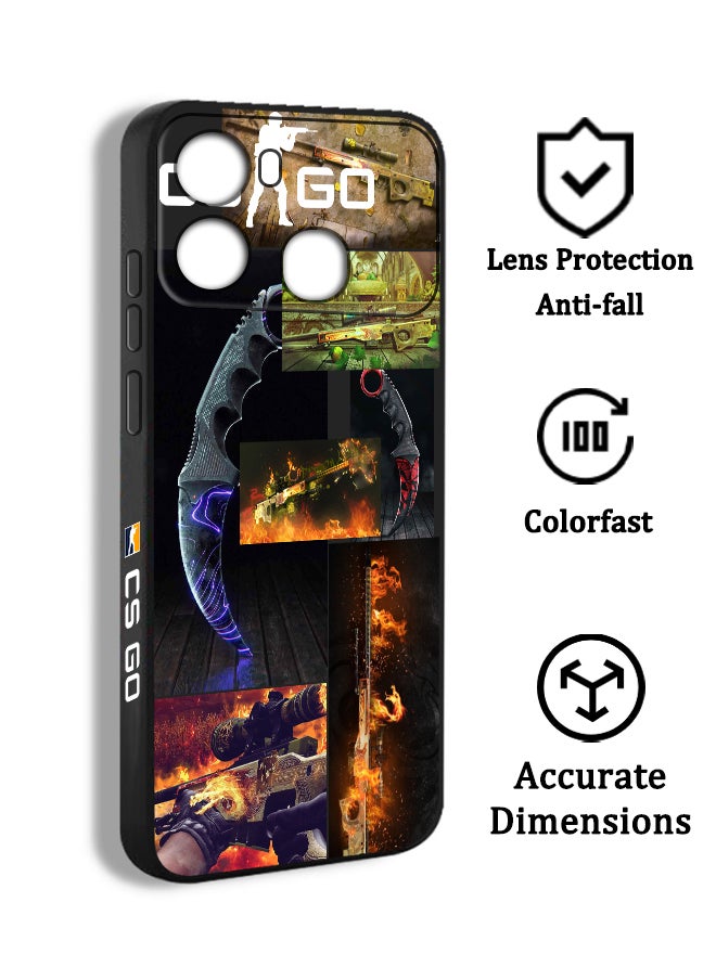 Generic - Phone Protective Case Cover For ITEL P40 CS Counter Strike Go dragon lore HOZ10 Print - Image 1