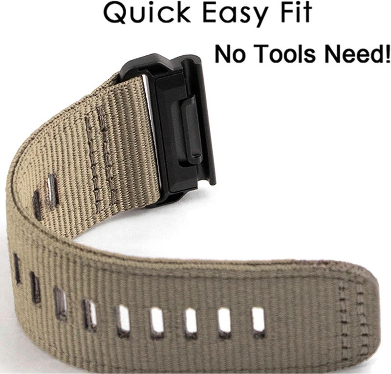 Abanen Rugged Nylon Watch Bands for Garmin Fenix 7X / Fenix 6X / Fenix 5X/Enduro 2, Quick Fit 26mm Adjustable Woven Nylon Sports Wrist Strap with Stainless Steel Clasp for Tactix 7 Pro, epix Pro 51mm - Image 3