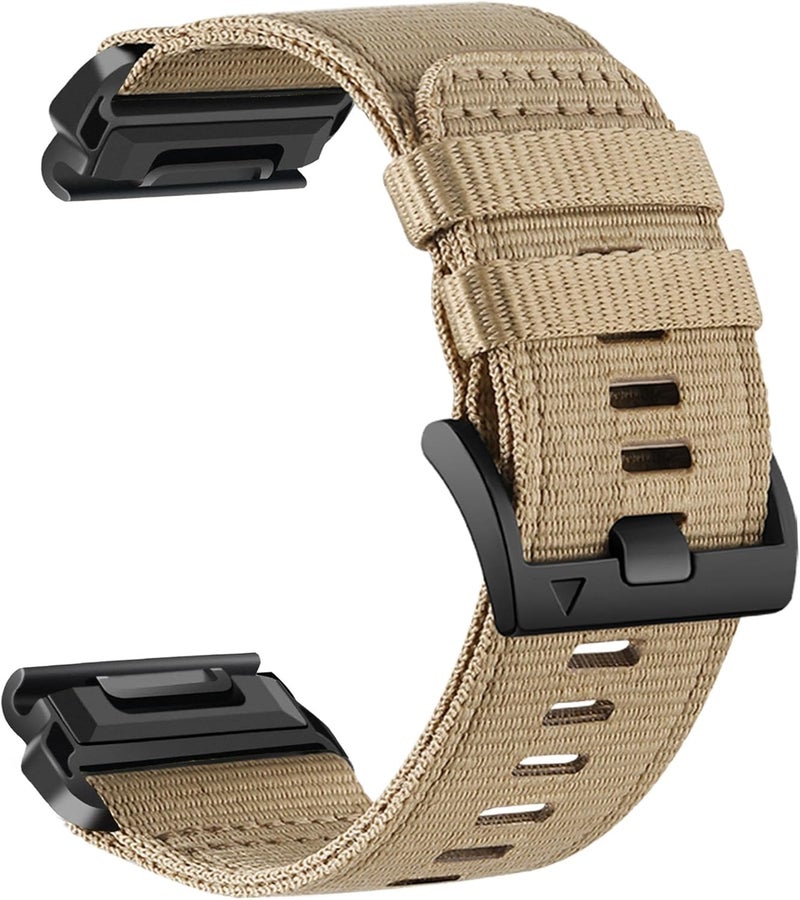 Abanen Rugged Nylon Watch Bands for Garmin Fenix 7X / Fenix 6X / Fenix 5X/Enduro 2, Quick Fit 26mm Adjustable Woven Nylon Sports Wrist Strap with Stainless Steel Clasp for Tactix 7 Pro, epix Pro 51mm - Image 1