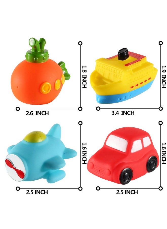 CHIMAGER - 6 Packs No Hole Boat Bath Toy Set, Light Up Changing Color In Water, Floating Rubber Bathtub Toys For Baby Toddler Infant Boy Girl Kid Play, Led Growing Pal In Shower Bathroom Tub Or Swimming Pool - Image 1