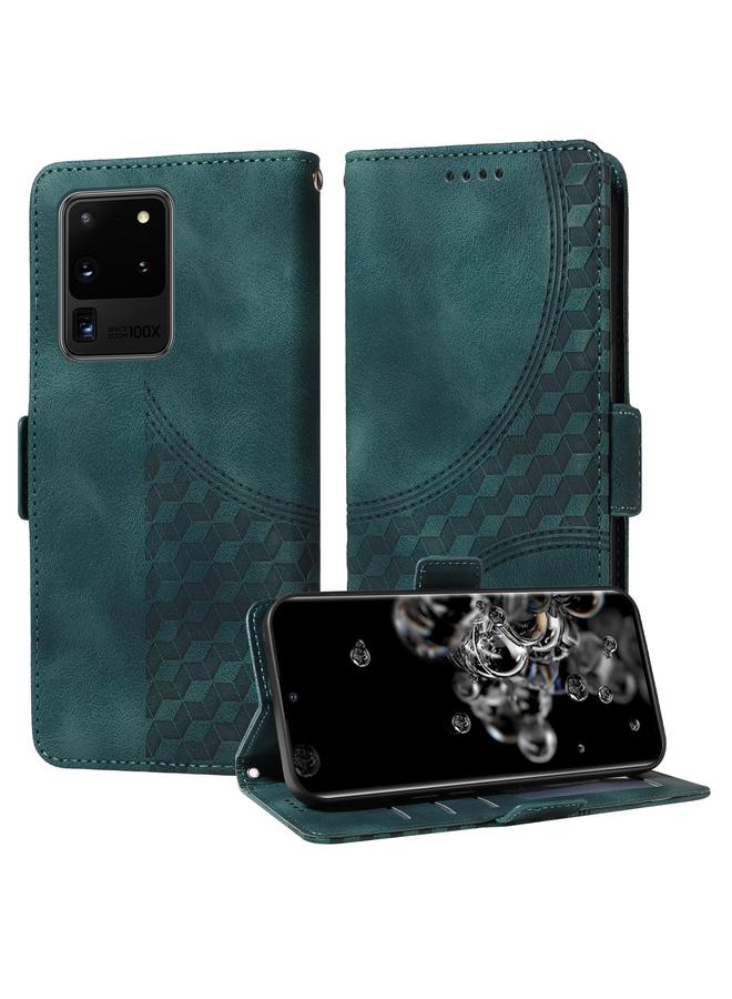 S-TOP Case For Samsung Galaxy S20 Ultra Embossed Rhombus Starry Leather Phone Case - Image 1