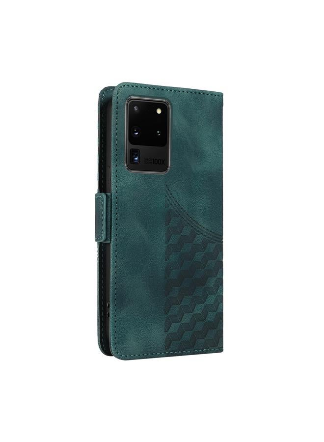 S-TOP Case For Samsung Galaxy S20 Ultra Embossed Rhombus Starry Leather Phone Case - Image 3