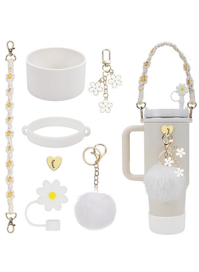 Stanley Cup 40oz & 30oz Accessories(Not include Cups)Handle Strap Siliocne Cup Boot Straw Cover Charms