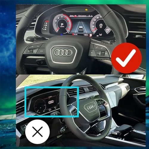 EUEKY 3pcs 2026 2025 2024 2023-2020 Audi Q7 / Q8 10.1-inch Screen Protector Navigation a smaller 8.6-incher located below,Dashbord Tempered Glass Protective Film - Image 2