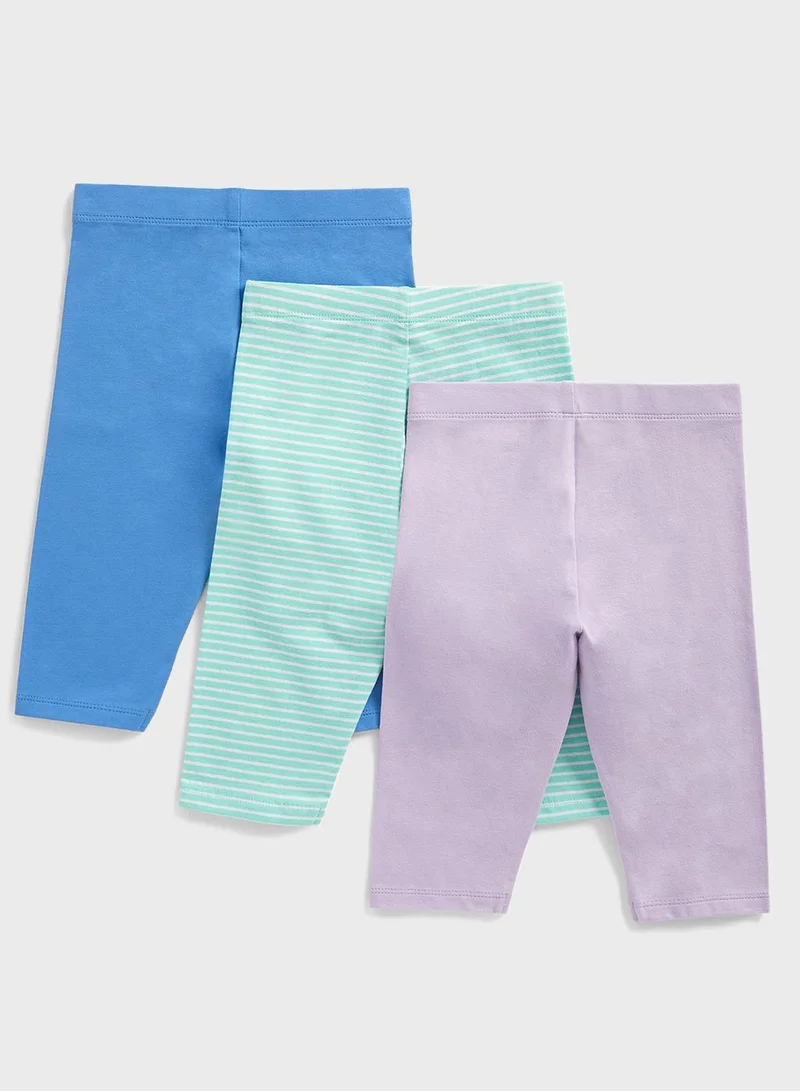 mothercare Mermaid Cove Cropped Leggings - 3 Pack