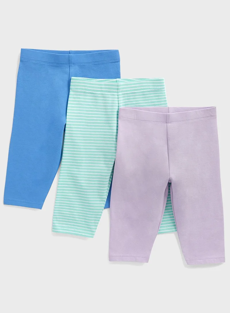 mothercare Mermaid Cove Cropped Leggings - 3 Pack