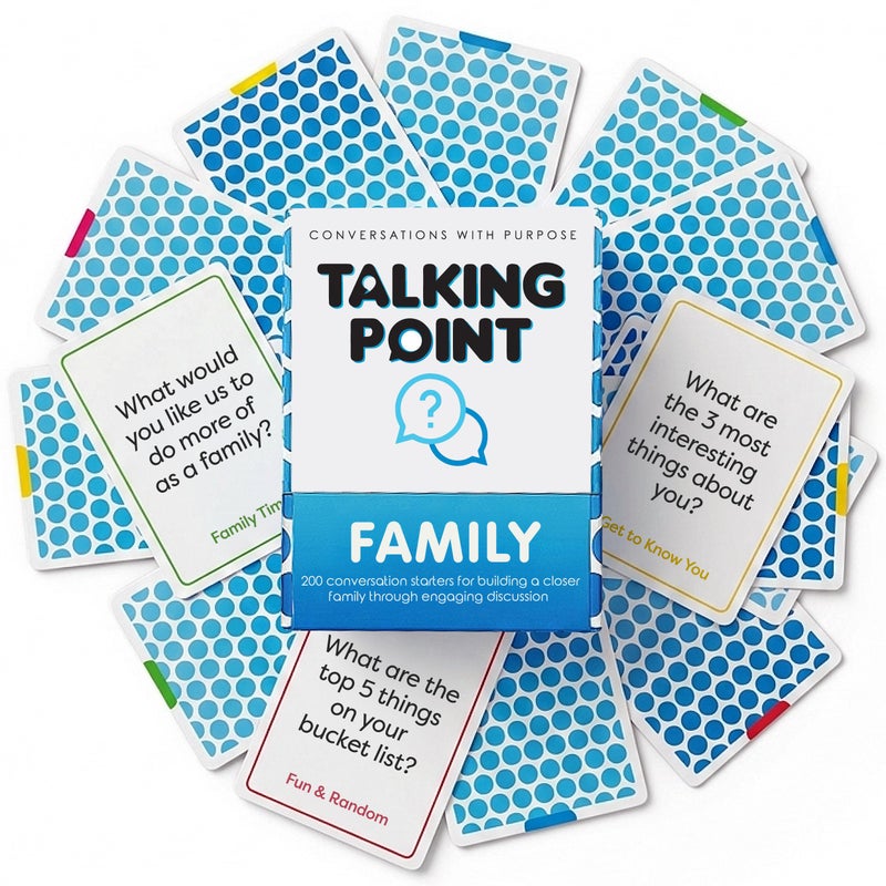 TALKING POINT CARDS 200 Family Conversation Cards Put Down The Phones Connect with Family Get to Know Each Other Better with Meaningful Talk Let Kids Express Themselves Great for Dinner Table Road Trips - Image 4