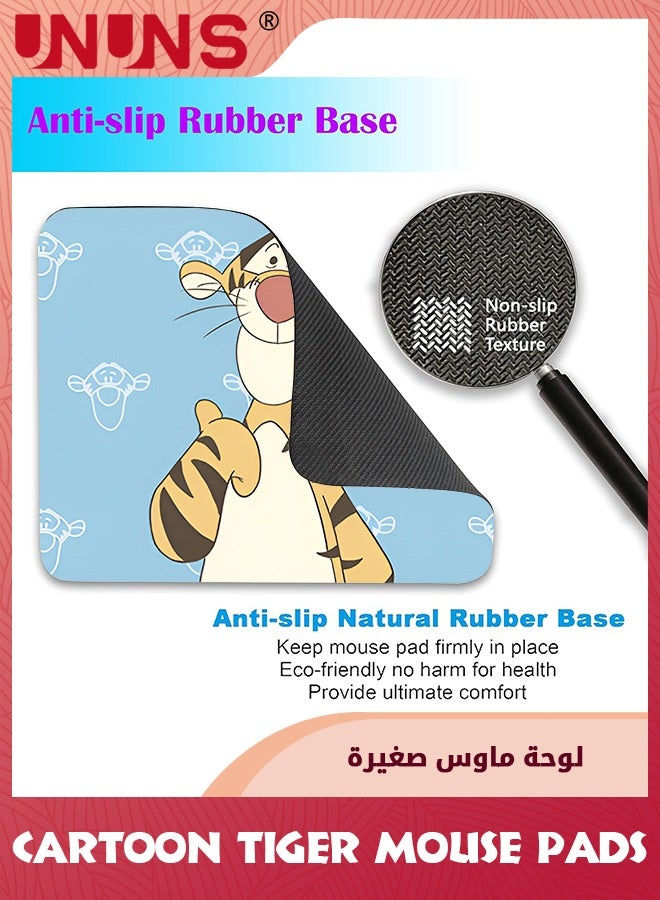 UNUNS Cartoon Tiger Mouse Pads,Cute Funny Animal Mousepad For Office/Home,Computer Laptop PC Gaming, Mouse Mat With Precision Stitched Edge,Non-Slip Rubber Mice Mat For Women Kids, 9.5"x7.9"x0.12"  - Image 4