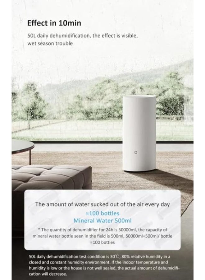 Xiaomi Smart Dehumidifier, 20L Daily Capacity, Smart Operation, 5 Noise-Reduction Designs CSJO111DM White - Image 4
