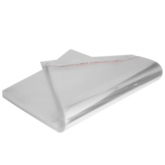 SELF ADHESIVE RESEALABLE BOPP CLEAR POLY PLASTIC POUCH BAG 13X16 INCHES 200 PCS 35 MICRON WT 16 KGS MORE SIZES INSIDE