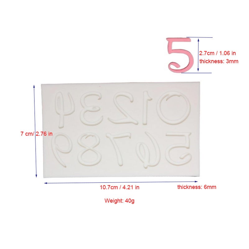 LVDGE Stylish English Alphabets/Letters & Numbers Silicone Molds For Fondant Cake  Gum paste  Chocolate  DIY Cake Decorations (Cartoon) - Image 4