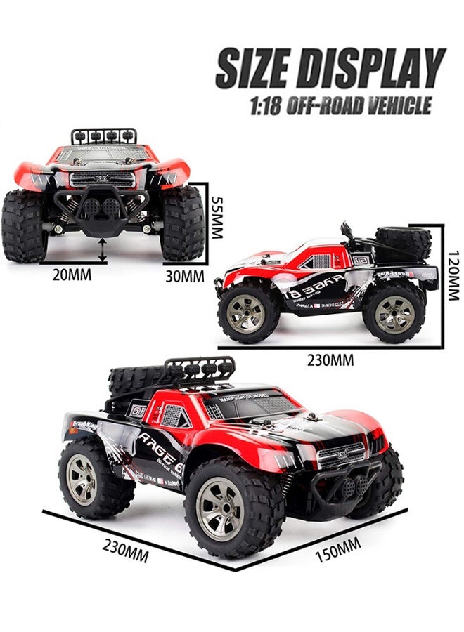 1:18 Scale RC Truck, 4x4 Off-Road Fast Electric Hobby Grade Short Course RC Car with 1 Rechargeable Battery - Image 4