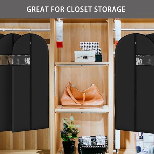 Kimmama Dress Bags for Gowns, Garment Bags for Hanging Clothes, Garment Protector Cover for Hanging Wedding Dress, Suit, Dance Costumes, Coat, PEVA, Grey, 60x167cm - Image 5
