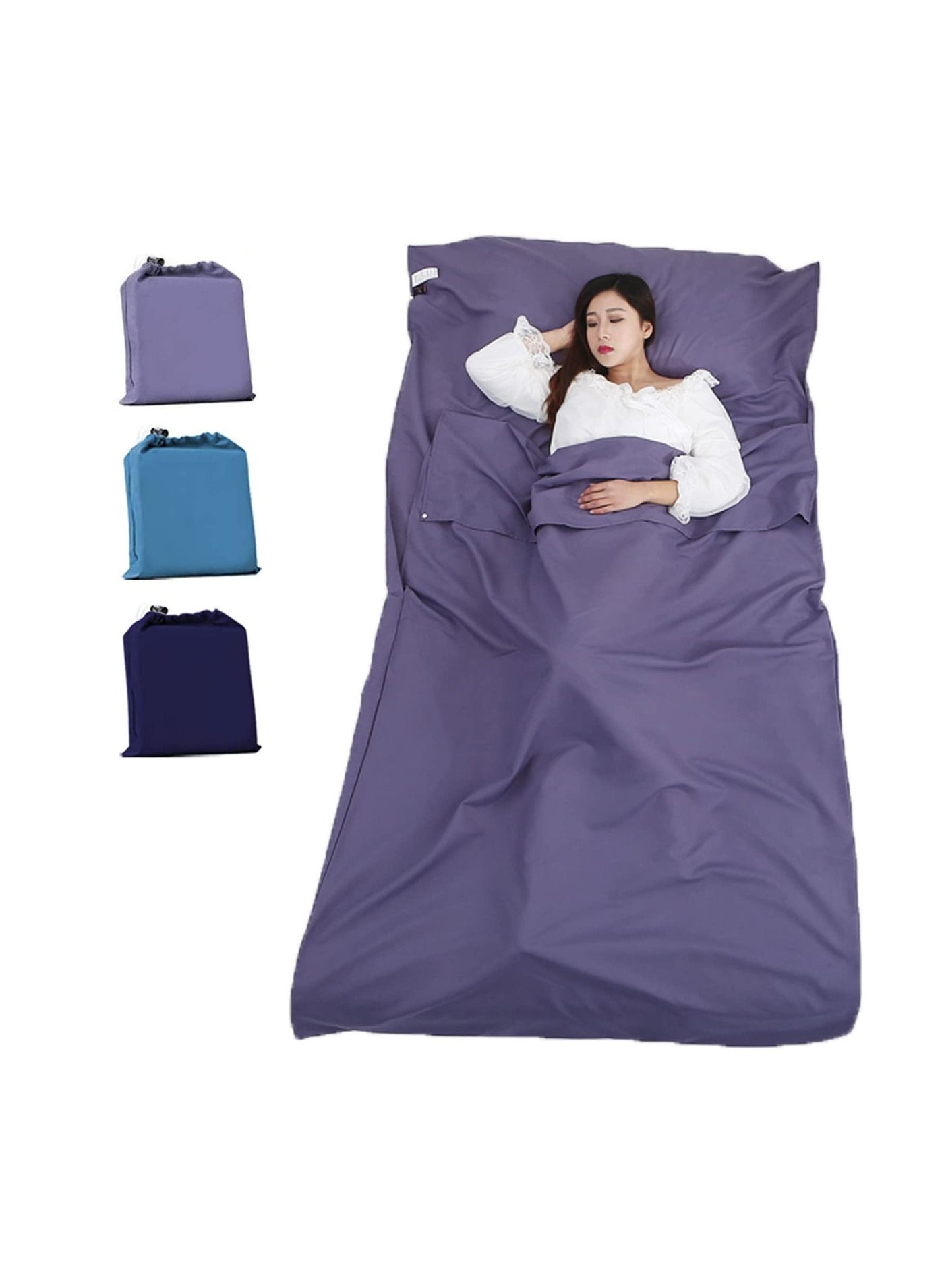 Adult Sleep Travel Sheet Sleep Sack Lightweight Sleeping Bag Liner