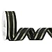 HUIHUANG Striped Cotton Ribbon Black Gold Graduation Ribbon 1 inch x 10 Yards Black Cotton with Metallic Gold Stripe for Gift Wrapping DIY Crafts Christmas Decor Wreath Bows Invitations - Image 1